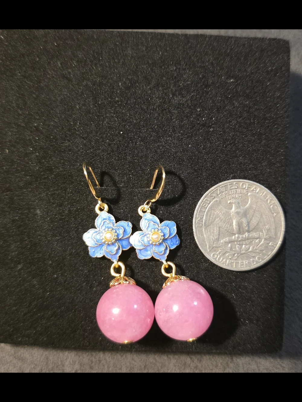 Pink Jade Earrings